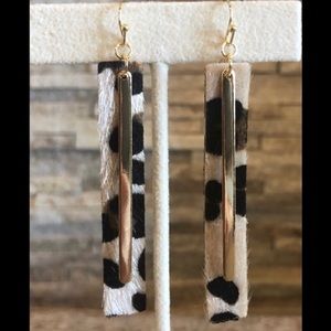 🎉Rectangular Leopard Animal Fur Print Earrings